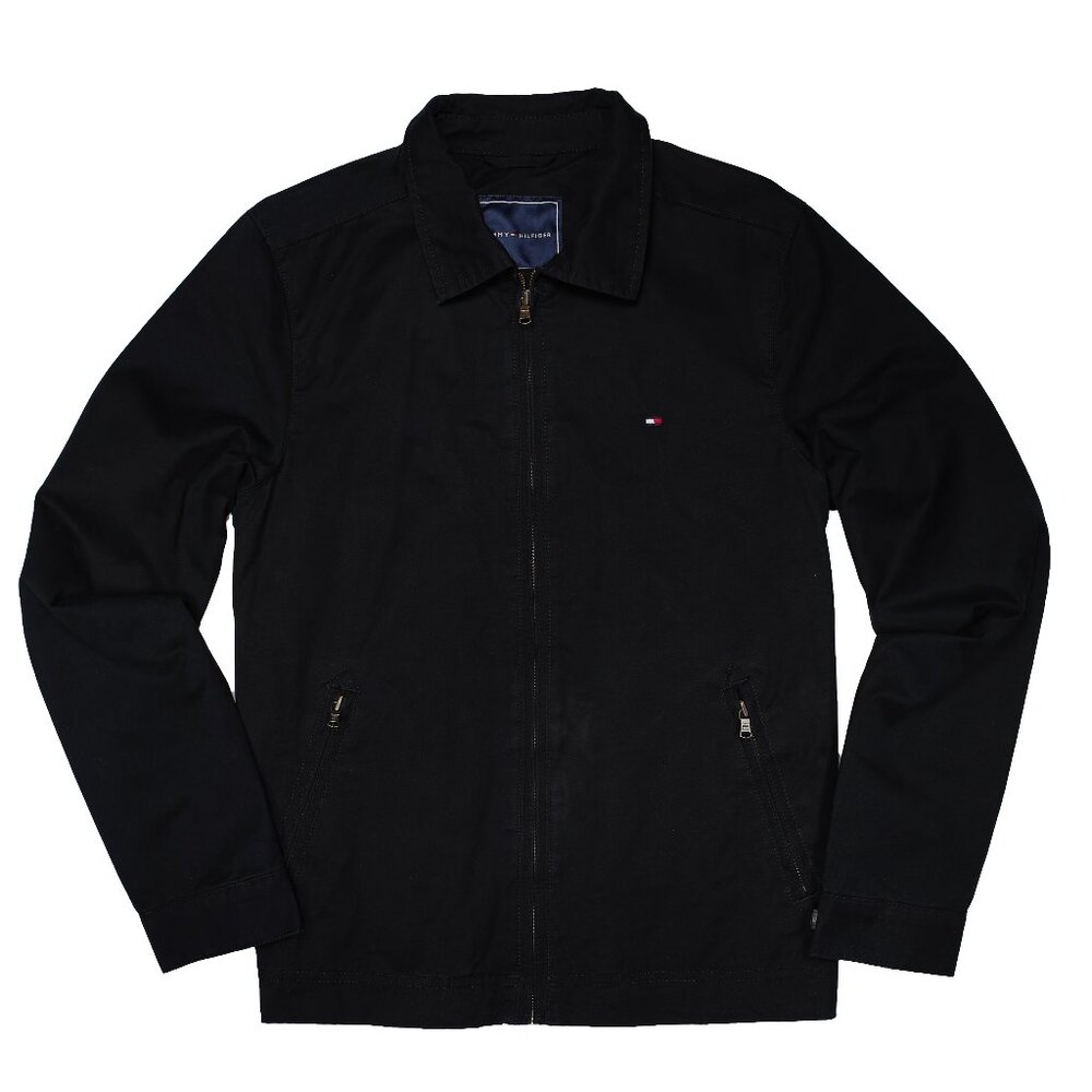 NWT TOMMY HILFIGER Men's Flag Logo CLSC Windbreaker Jacket Dark Navy MSRP $219